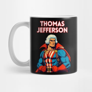 Founding Bro: Thomas Jefferson 80's Wrestler Mug